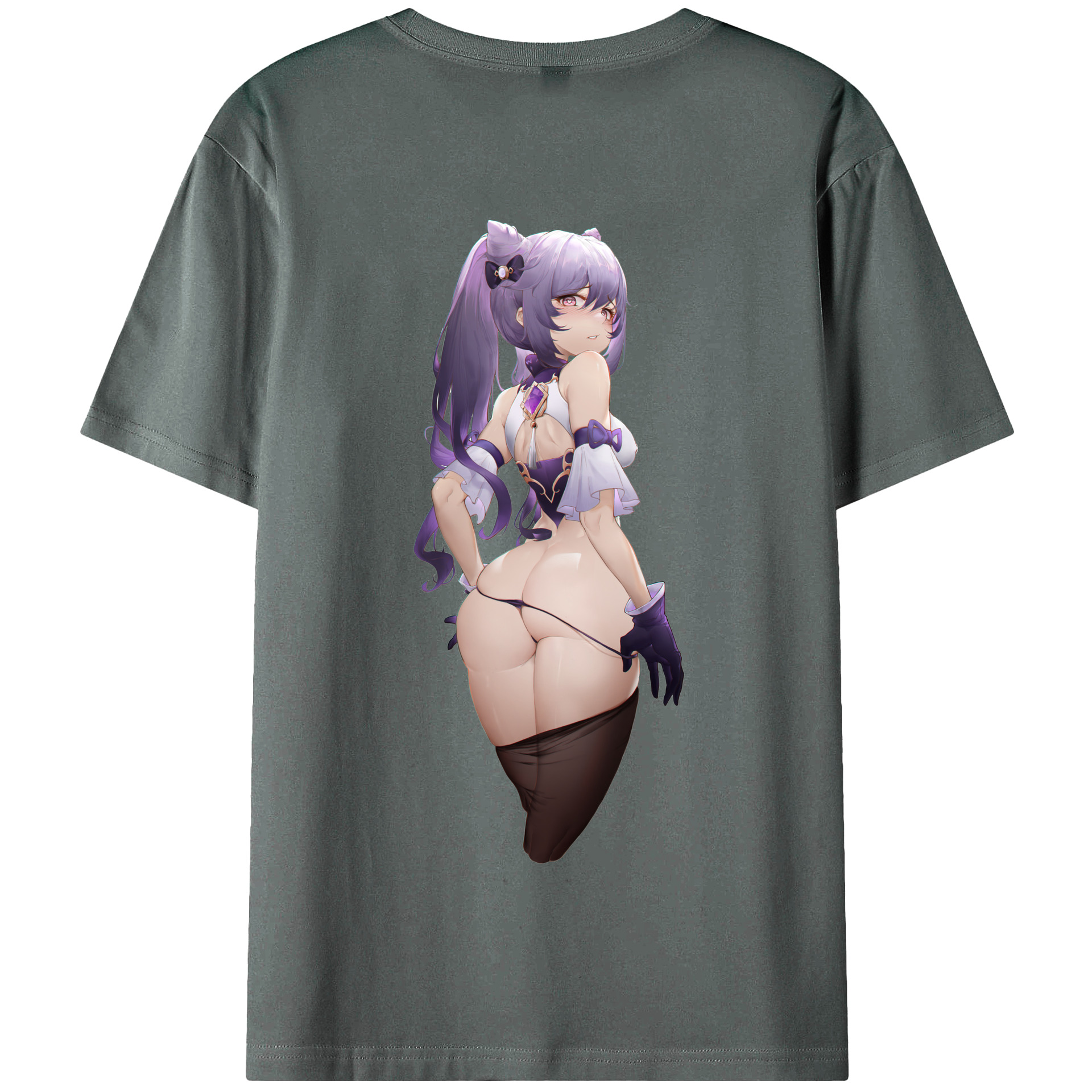げんし神 刻晴 こくせい genshin Kokusei 綿100％半袖Tシャツ（背面プリント）